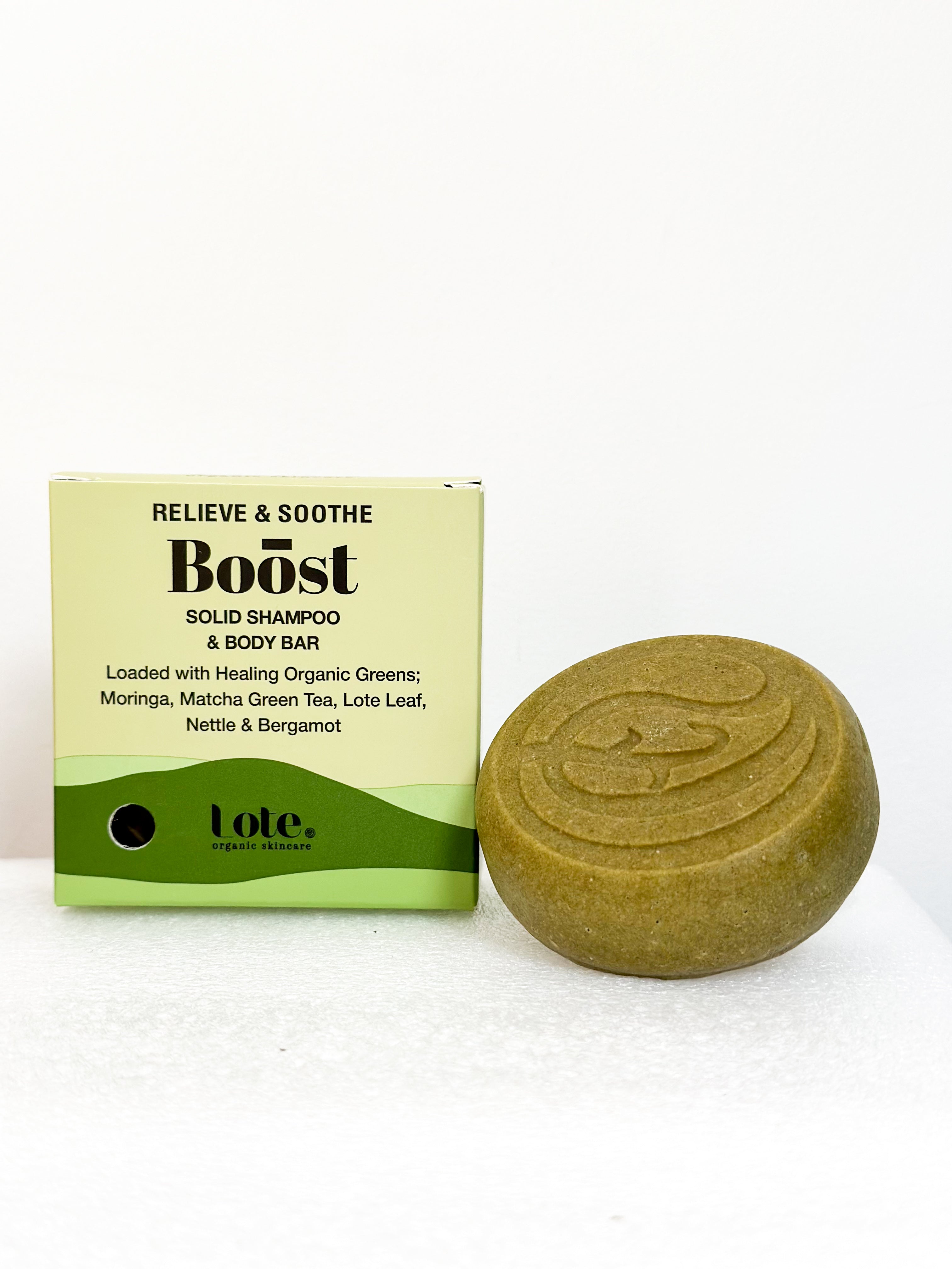 Boost Shampoo & Body Bar with Bergamot & Matcha ~ Refresh & Calm your Scalp